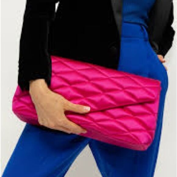 Brand new Saint LaurentSade Puffer Satin Envelope Clutch